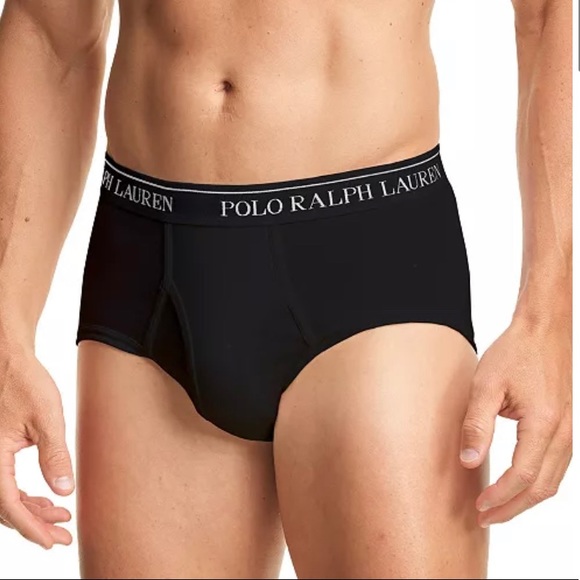 BLACK NIB Polo Ralph Lauren Men's 4-Pk Classic-Fit Mid-Rise Briefs - Picture 3 of 3